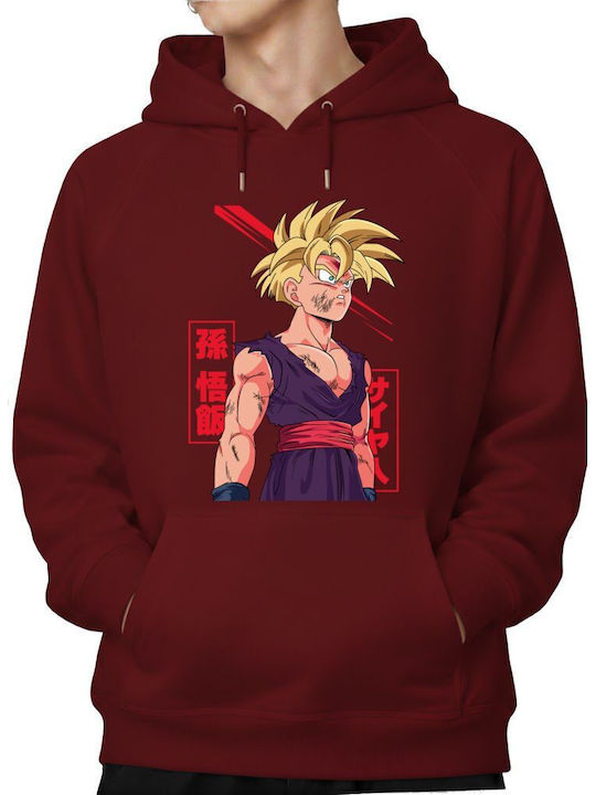 Блуза С Качулка Super Saiyan 2 Gohan Battle Dam...