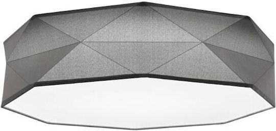 Navaris Plafonieră de Tavan 52 cm Gri cu LED Integrat și Telecomandă