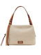 Fabric Women's Shoulder Bag Beige