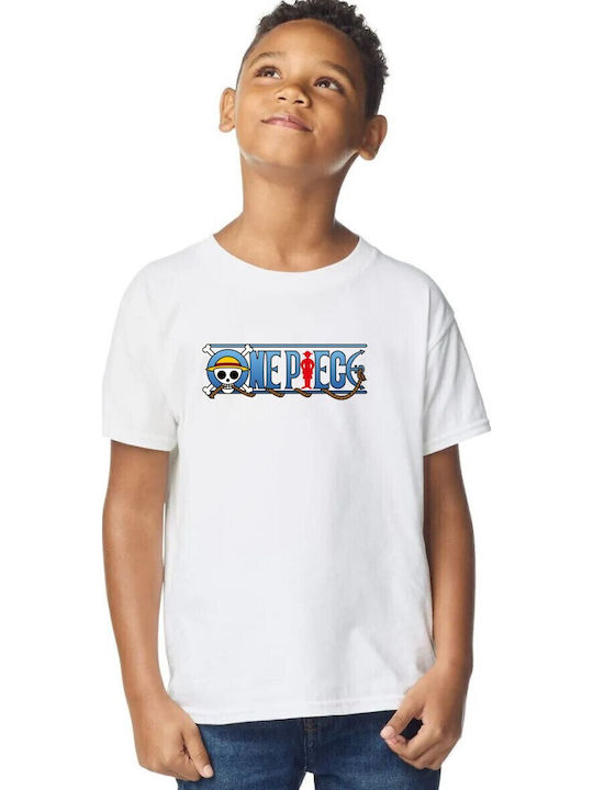 Kinderoberteile T-Shirts Weiß Ein Stück Logo