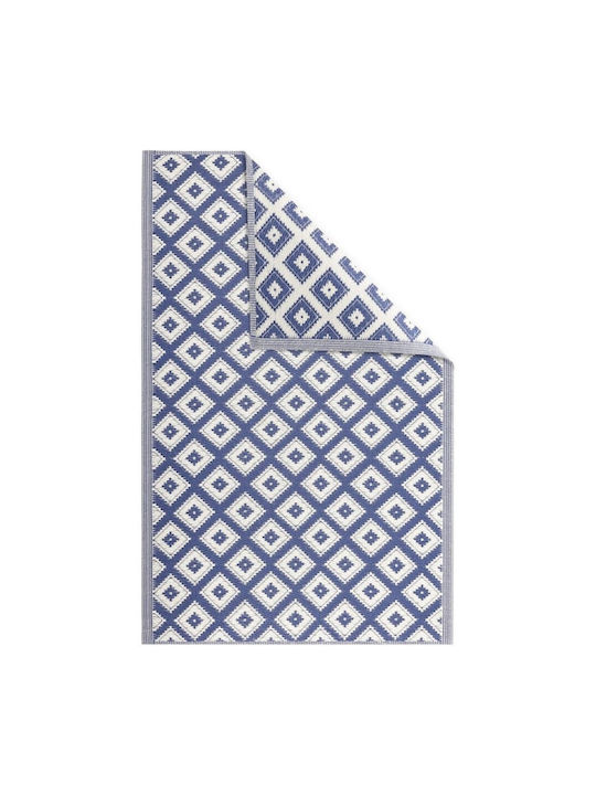 Jemidi24 Covor De Exterior 120x180cm Alb/Albastru Jemidi24 Covor De Exterior 120x180cm Alb/Albastru