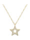 Chrilia Halskette mit Stern-Design aus 9K Gold mit Zirkon