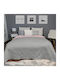 Homelevel Single Coverlet Pink/Grey 170x220cm