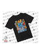 Kinderoberteile T-Shirt Schwarz Steal A Brainrot Six Seven KP 33131 T-Shirt-Kind Schwarz