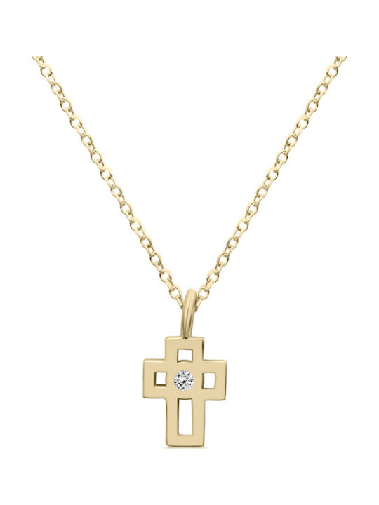 Chrilia Gold Cross 9K with Chain