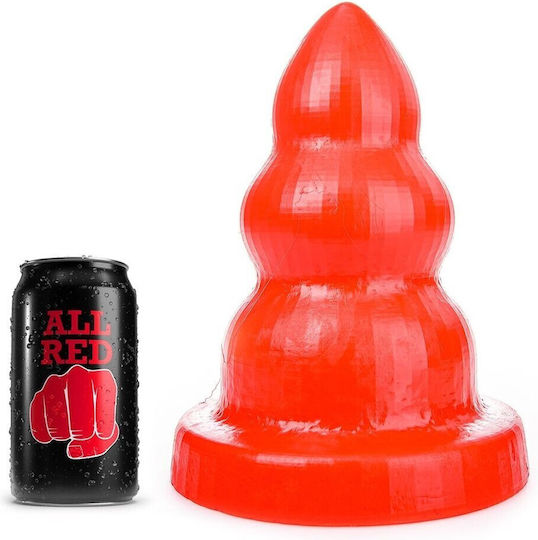 All Red Triple Pleasure Anal Plug Mittel Rote