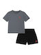 Kids Set with Shorts Summer 2 Pieces Gray