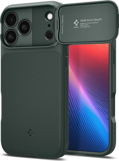 Spigen Optik Armor Umschlag Rückseite Silikon / Kunststoff 2mm Grünes (iPhone 17 Pro Max)
