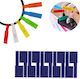 Set Waterproof Self-Adhesive Cable Organization Labels 10pcs 8.4x2.6x1.4cm Blue
