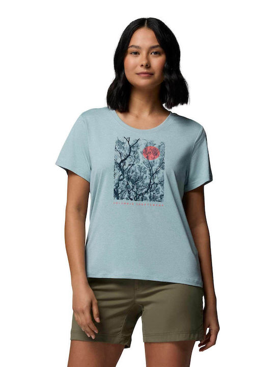 Columbia Women's Blouse Short Sleeve Blue