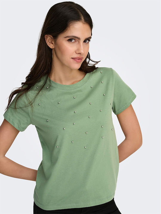 Jdy Women's Blouse Short Sleeve Green