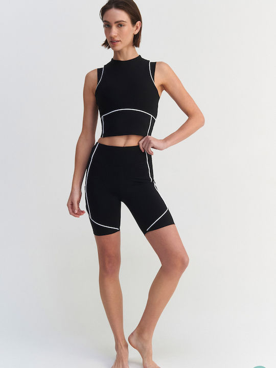 Crop Top Damă Negru