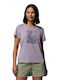 Women's Short Sleeve Blouse Purple