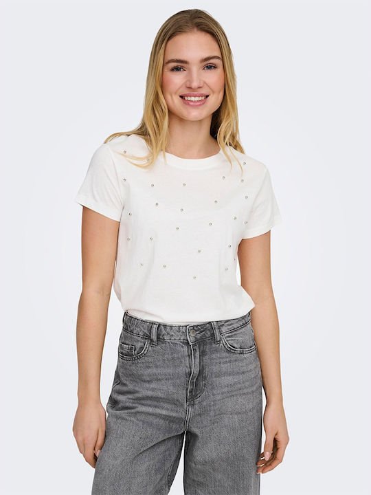 Jdy Women's Blouse Short Sleeve White
