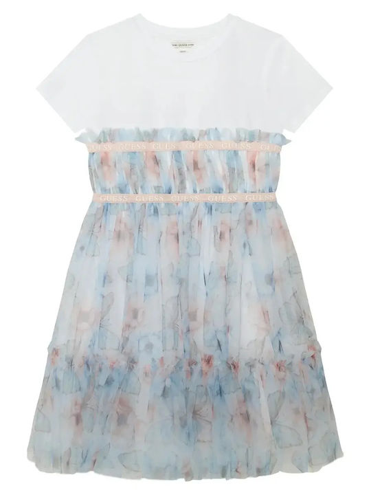 Guess Mädchenkleid Hellblau