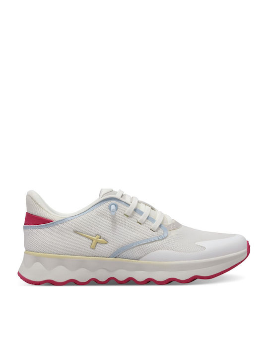 Tamaris Damen Sneakers Weiß Comb