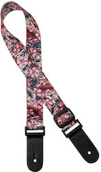 Gstu80li Gaucho Standard Series Ukulele Strap Lila Flowers