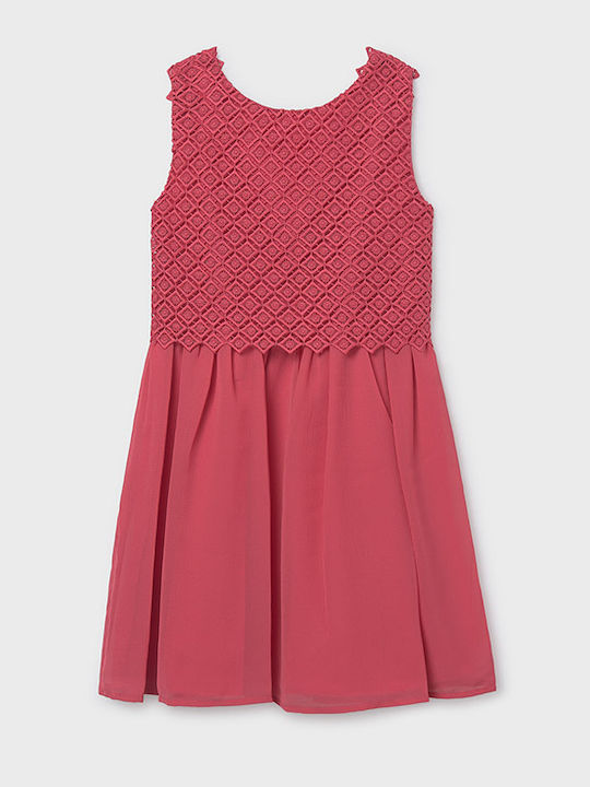 Mayoral Girls Sleeveless Coral Dress