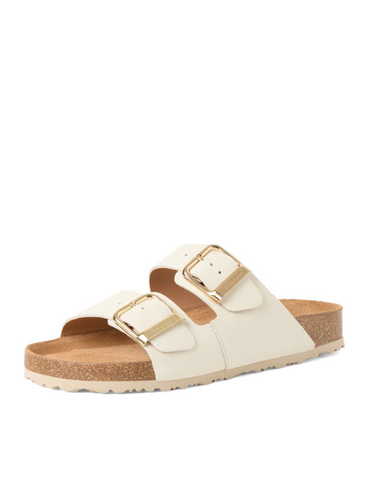 Tamaris Leather Women's Sandals Ecru