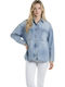 Long Sleeve Women's Denim Shirt Jean Light