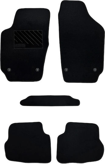Car Mats Carpet Economy Quality Black Compatible Seat Ibiza Model 2002-2008 5 Pieces