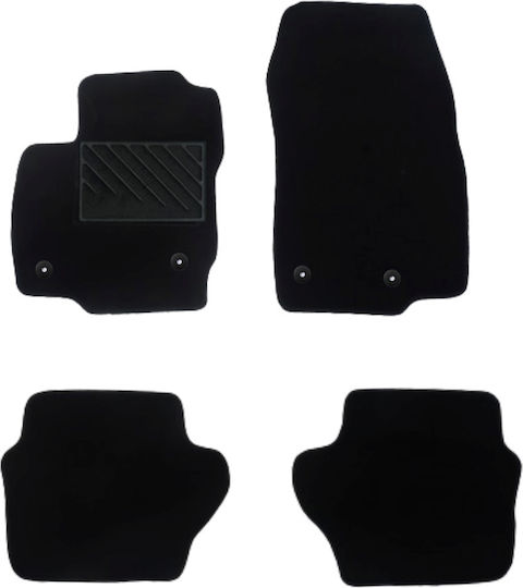 Luxury Quality Carpet Car Mats Black Compatible Ford B-Max Model 2012-2017 Set of 4