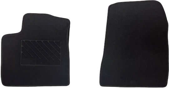 Economy Quality Carpet Mats Black Compatible Ford Transit Courier Model 2014-2023 2pcs