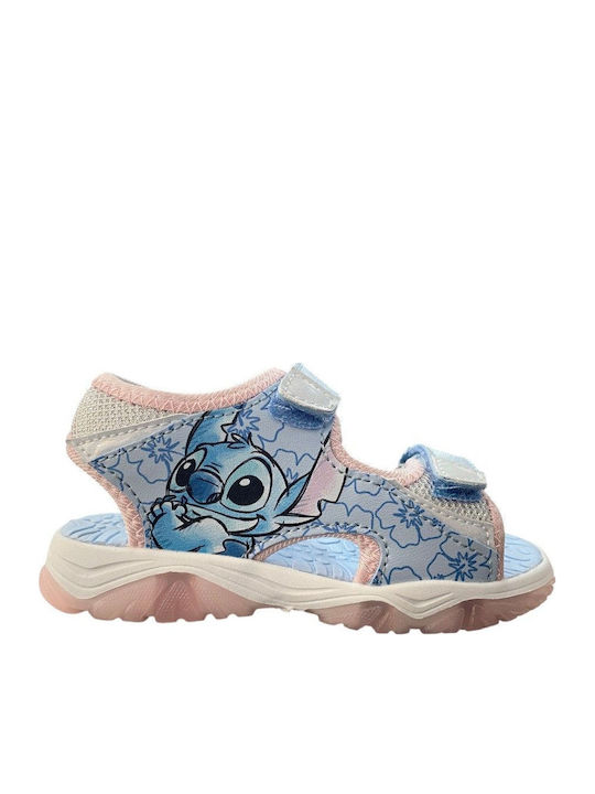 Kids' Sandals Stitch with Hoop & Loop Closure and Lights Light Blue