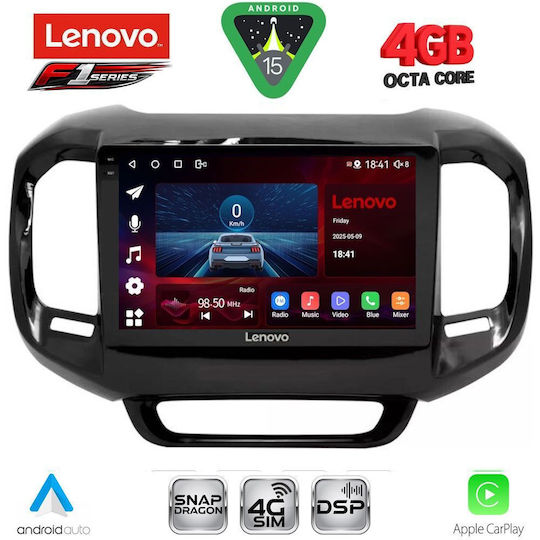 Lenovo Car Audio System for Fiat Toro 2017 (Bluetooth/USB/WiFi/GPS/Apple CarPlay/Android Auto) with 9" Touch Screen