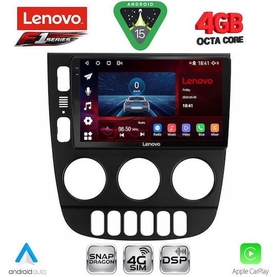 Lenovo Ηχοσύστημα Αυτοκινήτου για Mercedes-Benz ML 2002-2005 (Bluetooth/USB/WiFi/GPS/Apple-Carplay/Android-Auto) με Οθόνη Αφής 9"