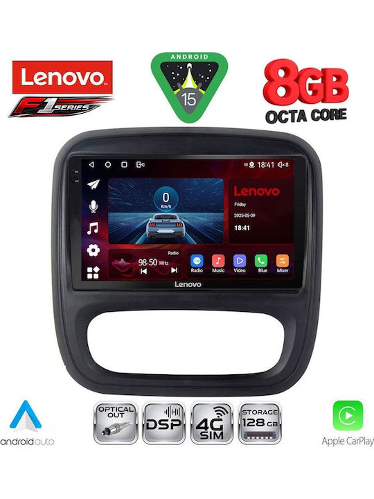 Lenovo Car Audio System for Opel Vivaro Renault Trafic Nissan NV300 2014-2019 (Bluetooth/USB/WiFi/GPS/Apple CarPlay/Android Auto) with 9" Touch Screen