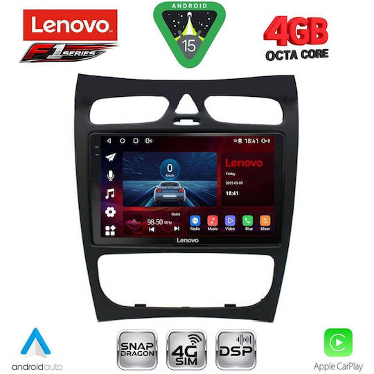 Lenovo Car Audio System for Mercedes-Benz CLK Class 2000-2004 (Bluetooth/USB/WiFi/GPS/Apple CarPlay/Android Auto) with 9" Touch Screen
