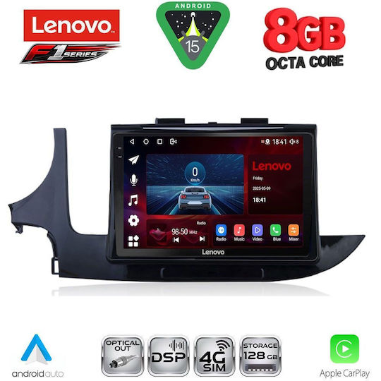 Lenovo Car Audio System for Opel Mokka 2016-2021 Bluetooth USB WiFi GPS Apple CarPlay Android Auto with 9" Touch Screen