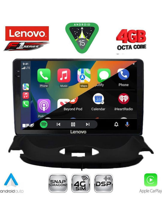 Lenovo Car Audio System for Peugeot 206 1998-2006 Bluetooth USB WiFi GPS Apple CarPlay Android Auto with 9" Touch Screen