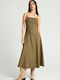Summer Midi Dress Khaki