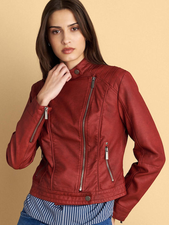 Γυναικείο Biker Jacket Κόκκινο