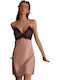 Chicret Essentials Damen Nachthemd Rosa