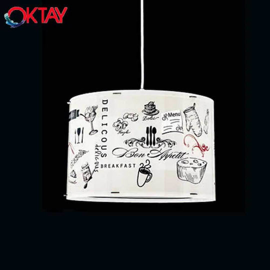 Oktay LED Hanging Ceiling Light White 30x30x20cm Oktay LED Hanging Ceiling Light White 30x30x20cm