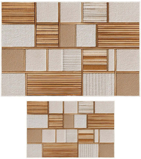 L'Εssentiel Maison Set Bath Mats 290HFT1137 Orange Beige 60x100cm 2 Pieces