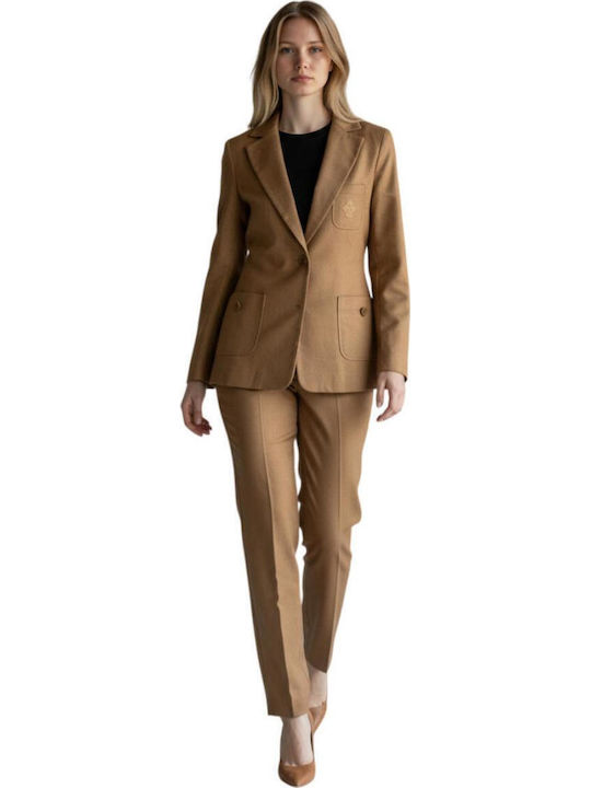 Forel Damen Blazer Braun Taupe