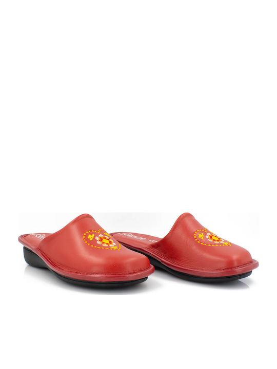 Anatomic Leather Women's Slippers Red