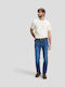 Men's Jeans Pants with Slim Straight Fit Blue