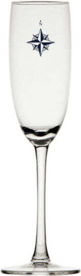 Marine Business Ecozen Champagne Glass Set of 6 Glasses with Straw