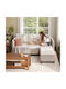 Dreisitzer Sofa mit Stauraum Ecru 199x69x68cm