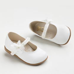 Ever Kid Christening Leather Pumps White