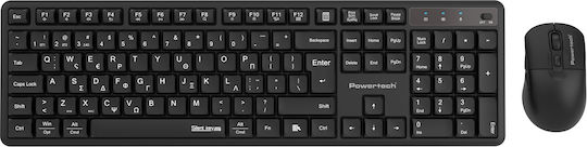 Powertech PT-1540 Kabelloses Bluetooth Tastatur & Maus Set Griechisch
