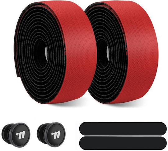 West Biking Yp0804093 1 Pair Bicycle Handlebar Tape Resistant To Wear Non-Slip Shock Absorbing Road Bike Handle Wrap Black Red