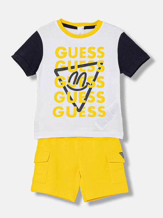 Guess Летен Комплект 2 Части Жълт