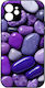 Lila Pebbles Motorola Moto G55 5G Displayschutzfolie