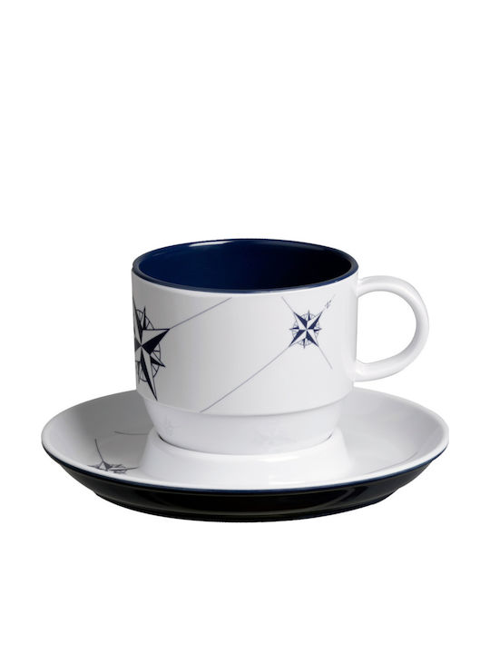 Marine Business Northwind Tea Cups Set Made of Porcelain White 6 Pieces